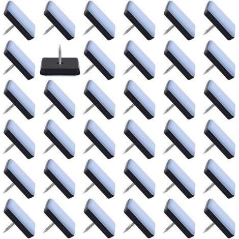 Packung mit 50 Teflon-Gleitern (25 x 25 mm) – Geräuschdämpfung und Bodenschutz – Nagelbefestigung für schwere Möbel (1/5)