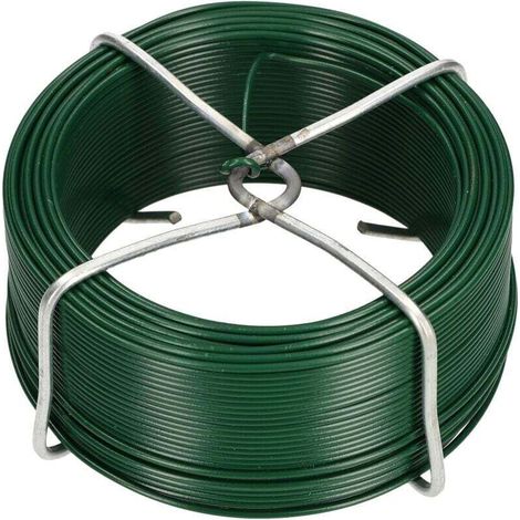 Fil de jardin - Diamètre : 2 mm - 50 m - Revêtement PVC - Fil de liaison pour plantes - Fil de bricolage - Fil de modelage - Vert (1/5)