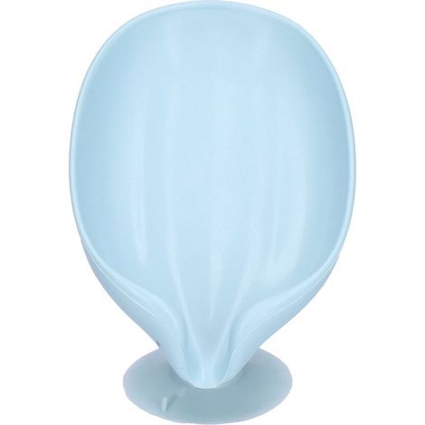 Blattförmige Seifenbox, Aufbewahrungsbox für Badezimmer, Dusche, Zuhause, Outdoor, Reisen, blau. (1/5)