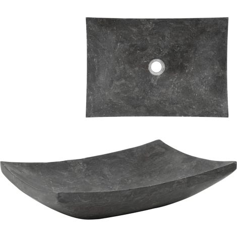 Lavabo 50 x 35 x 12 cm Marbre Noir (1/5)