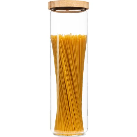 Bocal empilable avec couvercle en bambou 1 700 ml empilable hermétique (1/5)