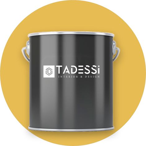 TADESSI Wandfarbe Gelb - Leinen - abwaschbare Innenfarbe matt - Dispersionsfarbe - Geruchsarm und Lösemittelfrei