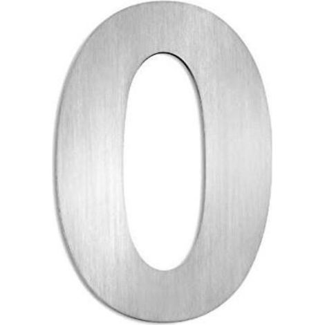 placa de señalización número 0. inox 316. acabado mate - ingadesa