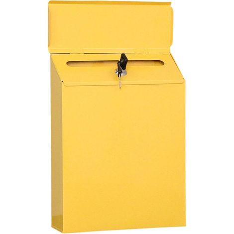 Boîte aux lettres verrouillable en métal à suspendre pour sécurité extérieure avec fer à suspendre style vintage pour jardin, porche, fer à repasser avec (1/4)
