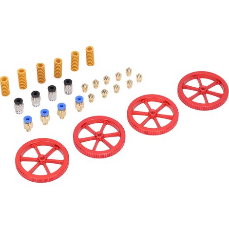 Kit d'écrous de nivellement manuel pour imprimante 3D, raccords pneumatiques, ressorts de matrice pour plateau chauffant, buses MK8 pour CR-1 (1/5)