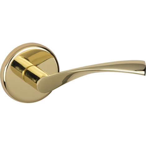Manilla puerta tapa-pomos aluminio dorado brillo roseta 65mm (1/5)