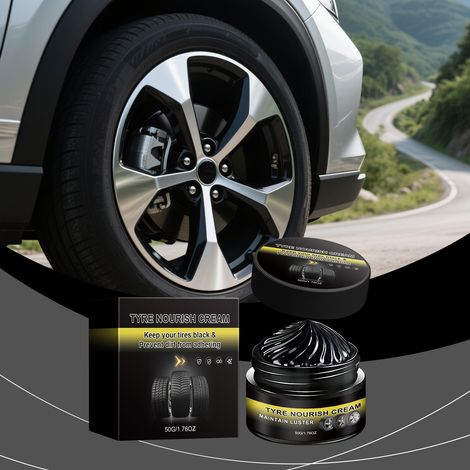 Tire Protective and Maintenance Wax - Waterproof, Stain-Repellent, Retreading, Tire Cleaning, Cleansing Dirt and Dust, Suitable for Daily Maintenance -- 50g