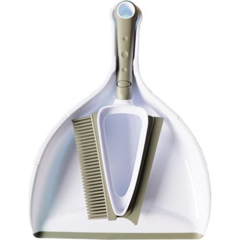 XEPHO Ensemble Pelle à Poussière et Brosse à Poils avec Raclette, Pelle et Balayette, Ensemble Petit Balai et Pelle Portable pour Table Cuisine Chambre Bureau（Vert clair）