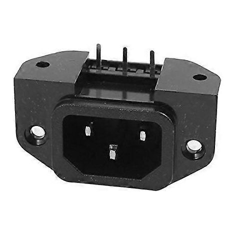 Prise de courant IEC AC250V 10A SS120E 3 broches cuivre rhodium montage sur panneau commutation d'alimentation fiable (1/3)
