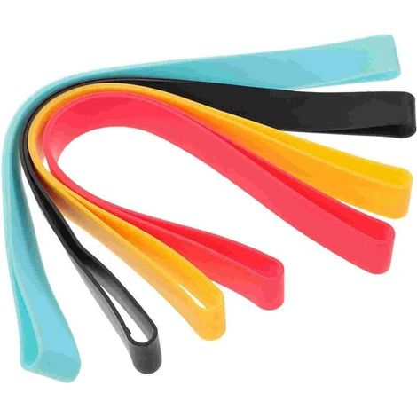 Correas para toallas (4 unidades) - Correas para sillas de playa - Sujeta toallas - Material resistente - 295 x 18 cm - Multicolor (1/5)