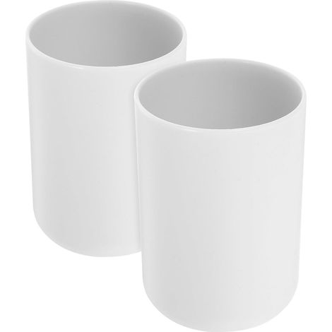 Gobelet à dent en Plastique Transparent pour Salle de Bain, gobelet rince-Bouche léger 300ml, 2pcs réutilisable pour Salle de Bain (1/5)
