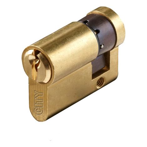 Demi-cylindre varié City ISEO 30x10mm laiton poli - 520930105