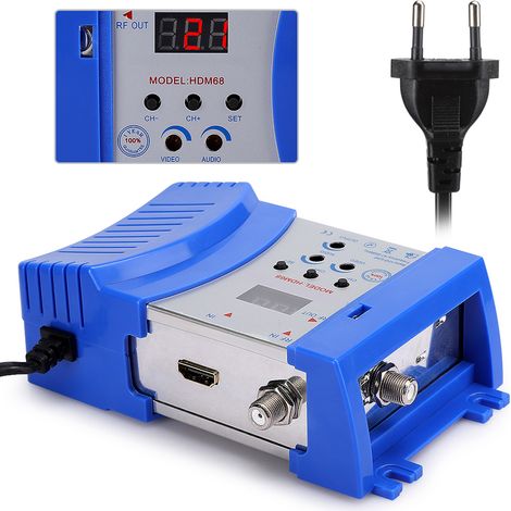 Modulateur HD HDM68 Interface multimédia haute définition analogique RF VHF/UHF Accessoires informatiques Prise UE 100-240 V