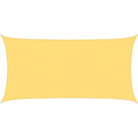 Parasol en PEHD rectangulaire 2x4 m Beige (1/2)