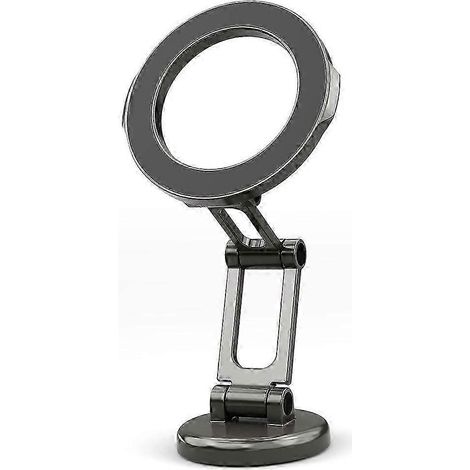 Support magnétique rotatif à 360° pour téléphone portable, pliable et multifonctionnel, idéal pour la voiture, la salle de sport ou un miroir. (1/5)