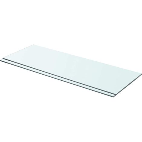 2 pcs Panneaux d'étagère, Tablettes Murale, Meubles de rangement Verre Transparent 70x25 cm MAE9554 (1/3)