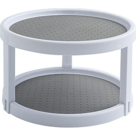 Plateau Tournant Étagère à Épices Porte Épice Rotative en Plastique Support de Stockage pour Cuisine, Réfrigérateur