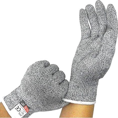 Guantes resistentes a cortes, guantes para el hogar, guantes de trabajo: aptos para uso alimentario y con protección contra cortes de nivel 5, guantes de seguridad resistentes a cortes para cocina y e