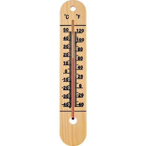 Traditionelles Raumthermometer aus Holz zur Messung der Umgebungstemperatur, kann im Innen- und Außenbereich verwendet werden, ideal für Haus, Büro, Garten, Gewächshaus oder Garage