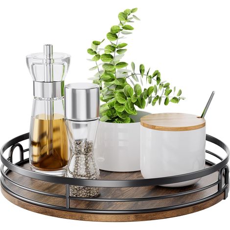Plateau tournant Lazy Susan de 30,5 cm pour armoire, plateau de table, comptoir, cuisine, garde-manger, épices, salle de bain, décoration (1/5)