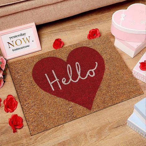 Tapis De Bienvenue - Tapis De Sol Thème Saint-Valentin - Pour Intérieur Et Extérieur - 40 x 60 cm - 1 Pièce (1/2)