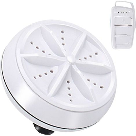 Machine à laver à ultrasons multifonctionnelle Mini outil de nettoyage portable rond de 9 cm pour une utilisation en extérieur de voyage