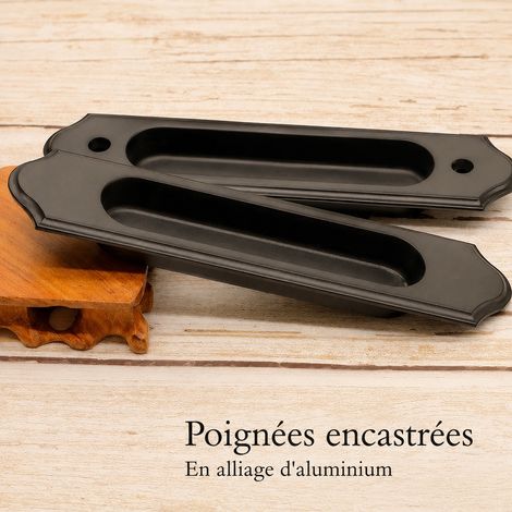 Serrure encastrable KS05 noir mat sans corps de serrure pour porte coulissante ks05 1 kg – Livraison gratuite