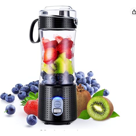 Blender portable pour smoothies et shakes, mise en page 3D 13 oz un presse-agrumes rechargeable USB, 4000 mAh (1/4)