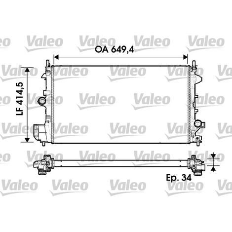 Radiateur, refroidissement du moteur Valeo 734339 OPEL 1300264 1300273 24418345