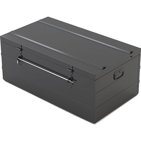 Finish – Malle cantine 115L – Tôle d'acier 0,7mm – Dimensions 800x450x320mm – 2 fermoirs cadenassables – Poignées indésoudables - CAN800