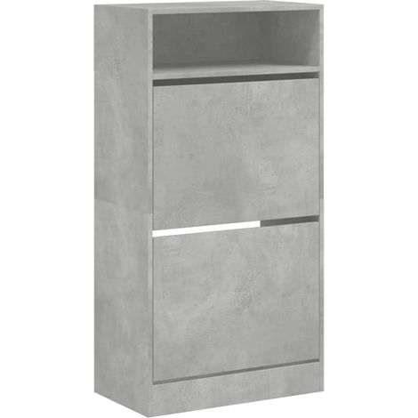 Zapatero mueble para entrada pasillo y salón 60 x 34 x 116 cm madera de ingeniería gris 020021829 (1/5)