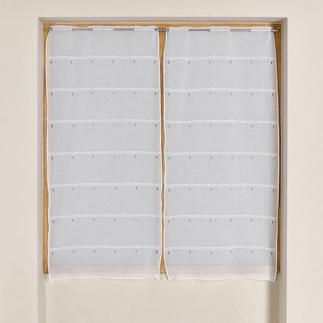 Modulable brodé à cadre simple Blanc 45x180 cm