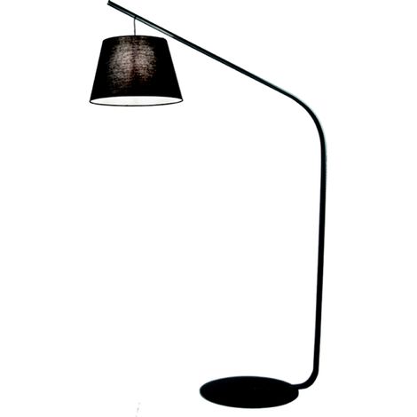 Piantana LIANA 128x200 cm con struttura in metallo Nero e paralume in pvc (1/3)