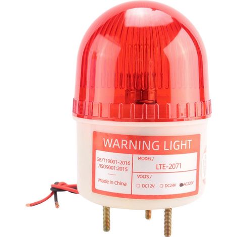 Tour de signalisation industrielle rouge clignotante 220 V CA 15 W (1/5)