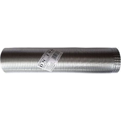 Tubo de humos flexible extensible de aluminio natural de 220 mm de 0,5 a 3 metros