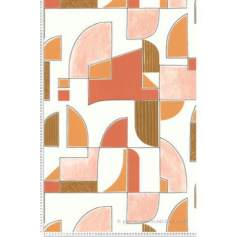 Papier peint Géométrique Terracotta Les Essentiels Lutèce