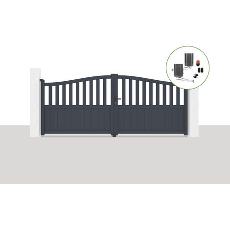 Portón eléctrico batiente 3,4x1,4m MEIJE + BUNKER B500 motorización (1/5)