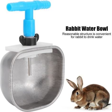 Abreuvoir pour lapin Abreuvoir automatique pour lapin en acier jardin protection Grand té joint en acier inoxydable (1/4)