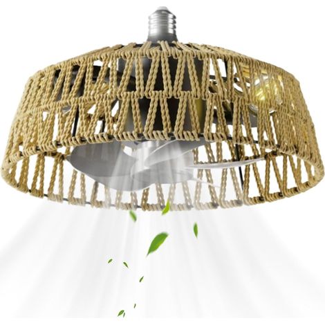 Ventilateur au plafond avec lumière et télécommande,28 cm souffleur silencieux avec télécommande Ventilateurs au plafond à 3 vitesses et gradables Pour chambre, cuisine, salon, chambre bébé, ferme (1/5)