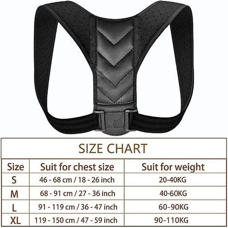 Correcteur de posture ajustable, sangle de soutien dorsal, ceinture orthopédique de soutien des épaules et de la colonne vertébrale, ceinture lombaire, modèle F-01 (L) pour hommes et femmes (1/5)