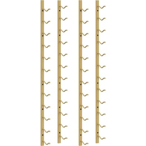 vidaXL Botellero de pared para 12 botellas 2 unidades hierro dorado (1/2)