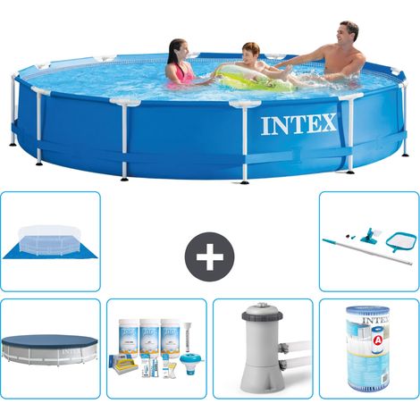 Intex Piscine Tubulaire Ronde - 366x76 cm - 7-pièces  S41550 (1/5)