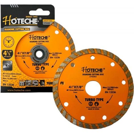 Disco diamantato turbo a corona continua 115mm per gres porcellanato ceramica (1/5)