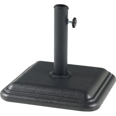 Piedistallo Biccari per Ombrellone Blocco di Cemento 35x35x5,5 cm Nero casa.pro (1/5)