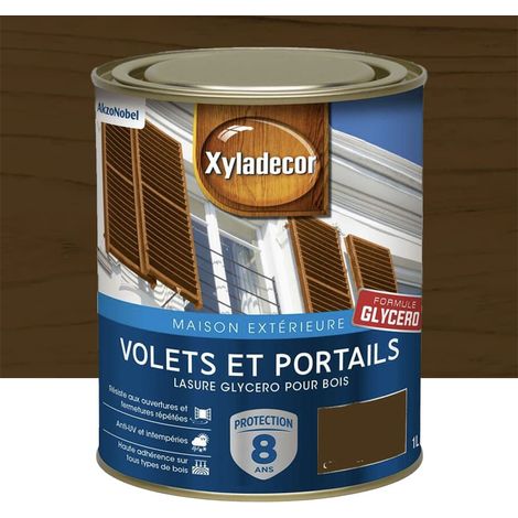 Lasure Xyladécor Volets & Portails Glycéro 8ans Chêne foncé 1 L (1/3)