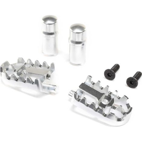 Aluminum Foot Pegs Silver: Promoto-MX