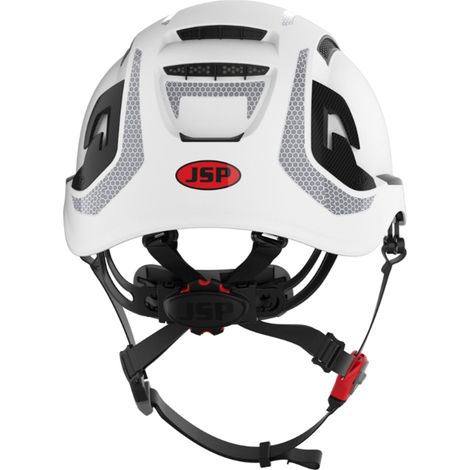 JSP – Casque de sécurité ventilé EVO ALTA Dualswitch – Norme EPI EN 12492/EN 397 – Coque renforcée pour absorption des impacts – Jugulaires à 4 points