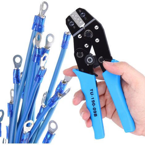 Pince à sertir haut de gamme pour bornes, pince à cliquet, outil de coupe et de taraudage manuel pour PVC et acier (TU&8209190&820909B ) (1/5)