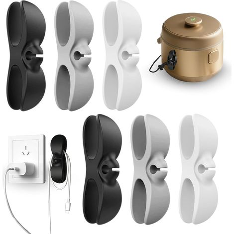 Organizadores de cables para licuadoras de cocina, juego de 6, autoadhesivos, para licuadoras, cafeteras y freidoras de aire. (1/5)