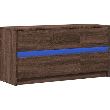 Mobile TV multimediale scaffale per televisione televisore buffet sala da pranzo soggiorno camera da letto con LED rovere 100 x 34 x 50 cm derivati del legno marrone 020026462